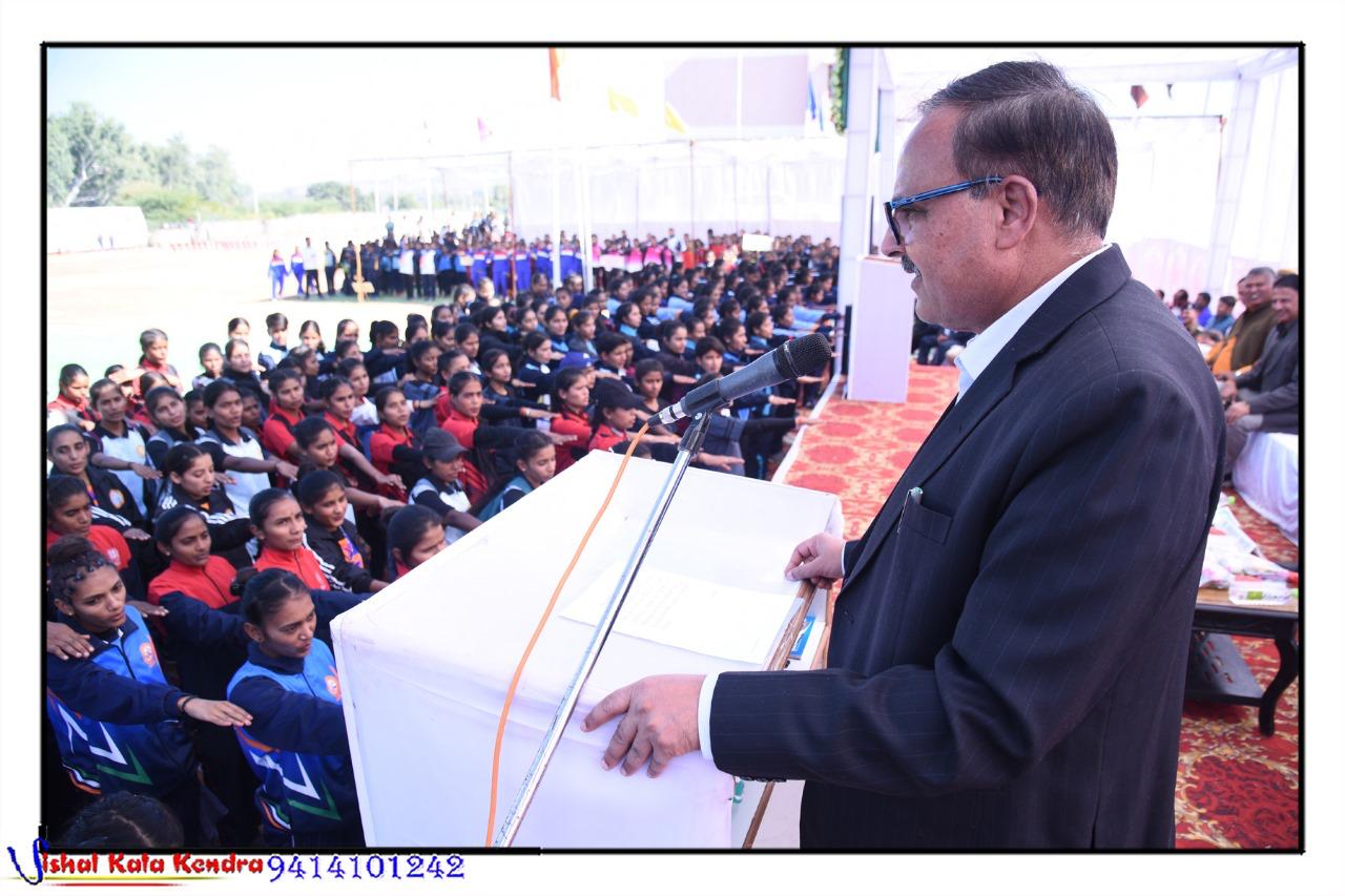 Shri Babulal Kharadi, Hon’ble Cabinet Minister of Rajasthan,  Chief Guest in Inaugural Function of West Zone Inter University Kho-Kho (Woman) Organised by GGTU