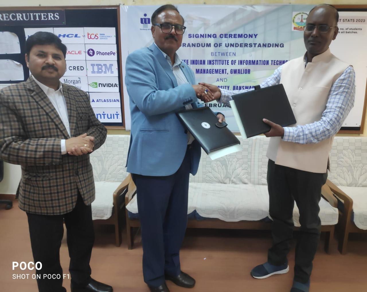 MOU between GGTU, Banswara and ABV-IIITM
