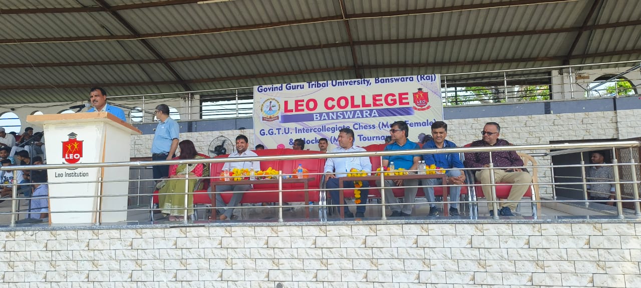 Our Hon’ble Vice Chancellor as Chief Guest in the opening ceremony of Inter College Chess and Hockey Competition at LEO College, Banswara(24-09-2024)